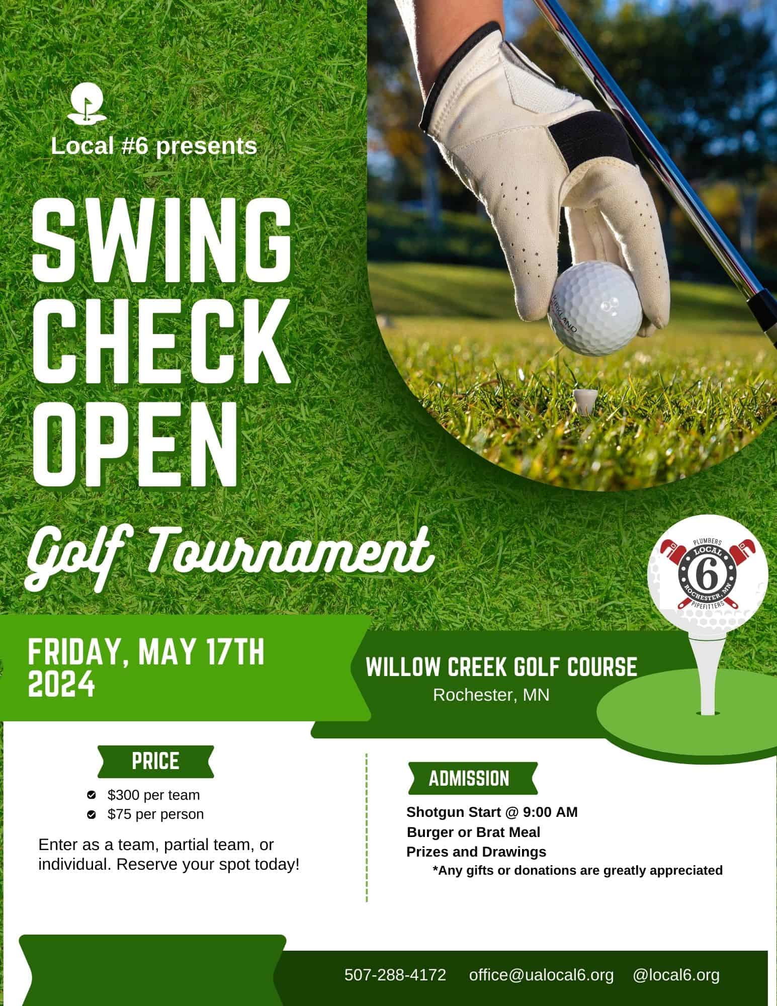 Annual Swing Check Open Golf Tournament